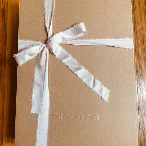 Self-Portrait Red Taffeta Diamante Midi Dress - Size UK 14/ US 10 - Picture 14 of 14